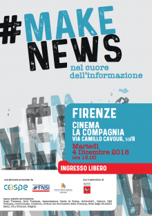 #MakeNews, nel cuore dell'informazione: il 4 dicembre a Firenze